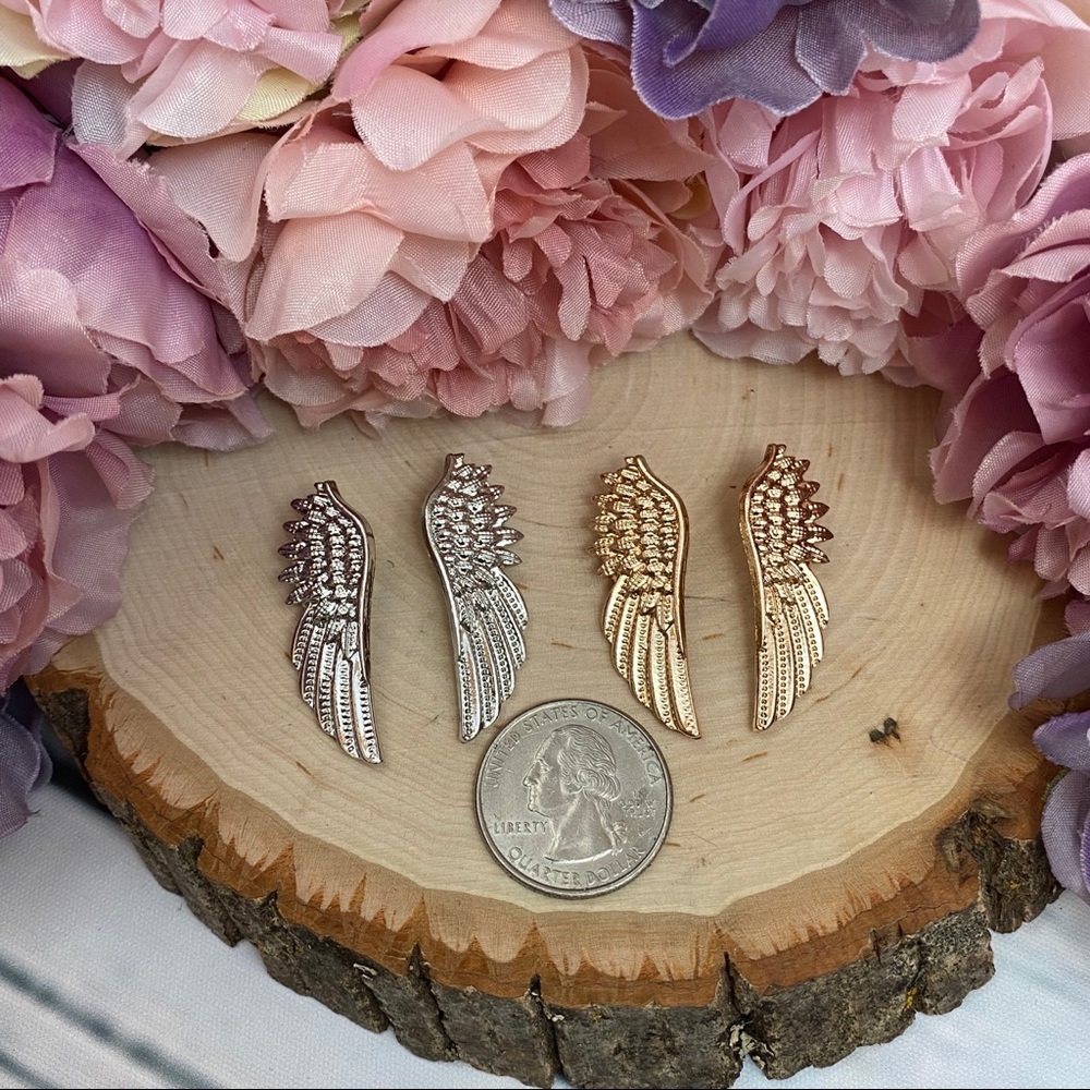 Angel Wings Feather Shirt Collar Suit Pin Brooch - Picture 14 of 14